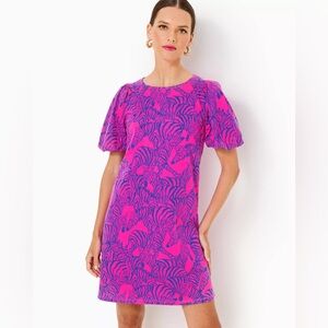 NWT Lilly Pulitzer Rosen T-Shirt Mini Dress Women’s Size L in Wild Nights